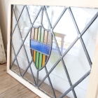 モチーフ以外はクリアガラスで出来たステンドグラス【7731-D】