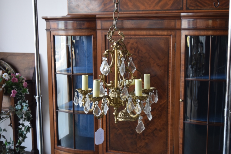 【修復前】5灯式シャンデリア【sy458】