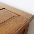 オーク無垢材で内装までしっかりと作られたベッドサイドコファ【40291】