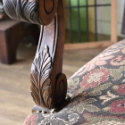 アンティークならではの生地が目を引くアームチェア【c35】