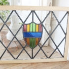 モチーフ以外はクリアガラスで出来たステンドグラス【7731-D】