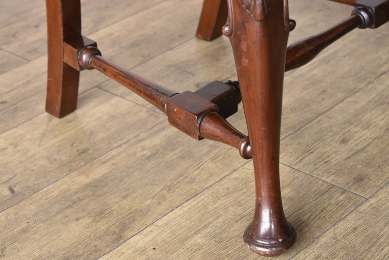 美しいクイーンアンチェア　4脚セット【c296-1】