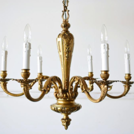 フランスから入荷したとても華やかな6灯式シャンデリア【sy300】