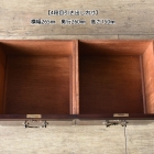 裏側がミラーバック収納になっている珍しいレザートップテーブル【fo237】