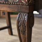 アンティークならではの生地が目を引くアームチェア【c35】