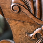 花瓶型の背もたれが特徴のクイーンアンチェア【c285-2】