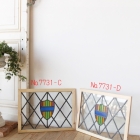 モチーフ以外はクリアガラスで出来たステンドグラス【7731-D】