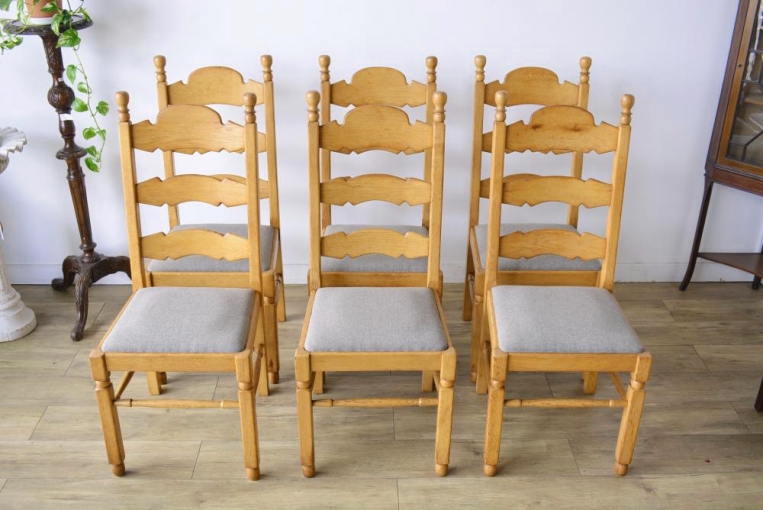 00008-1　オークチェア6点セット