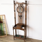 オーバルミラーが可愛らしいオークホールスタンド【fo236】