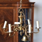 【修復前】6灯式シャンデリア【sy450】