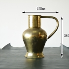 真鍮の輝きと手仕事の温もり、ハンマリング加工のブラスフラワーベース【8532】