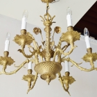 緻密な装飾美が空間を彩る優雅なクラシック6灯式シャンデリア【sy453】