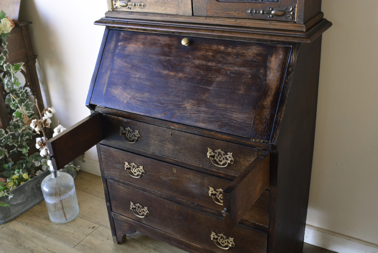 d57　スラントフロントビューローブックケース