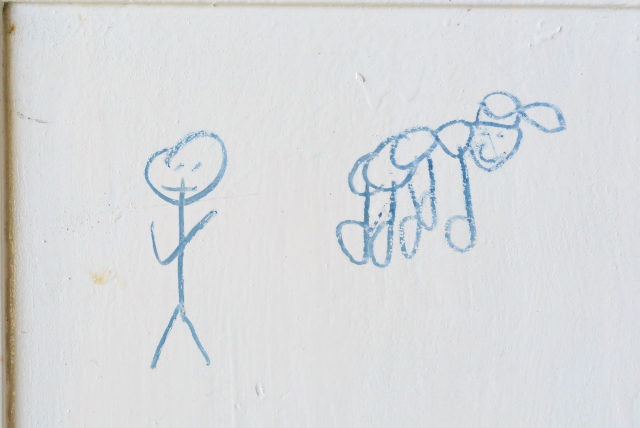 シンプルでキュートなステンドグラスドア【6681】