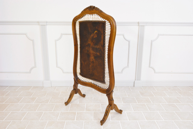 鳥がデザインされたファイヤースクリーン【40268】