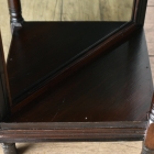 裏側がミラーバック収納になっている珍しいレザートップテーブル【fo237】