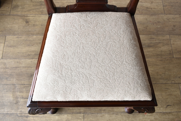 美しいクイーンアンチェア　4脚セット【c296-1】